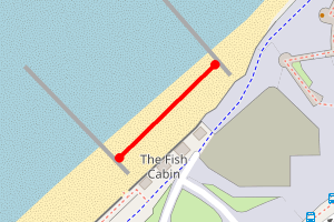 Map showing Rhyl East (Children's village to Lifeboat Station)