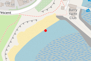A map showing the Jackson's Bay beach stretch plotted on it