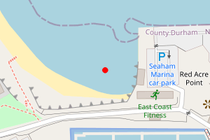 Map showing Terrace (Red Acre) Beach
