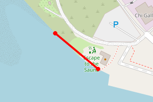 A map showing the North Quay - Hayle beach stretch plotted on it