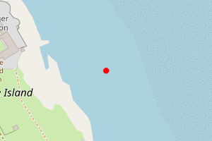 Map showing Hilbre Island