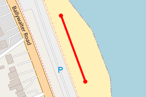 Map showing Millisle Beach