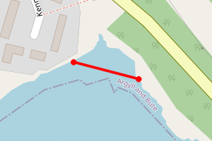 Map showing Kenmore Bay, Bonawe North