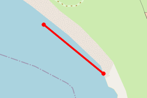 Map showing Cnoc nan Claigeann Beach