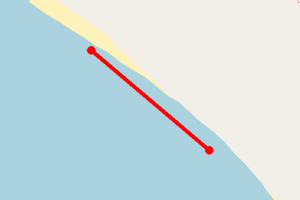 Map showing Stravanan Beach 5