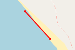 Map showing Stravanan Beach 3