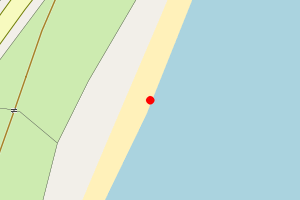 Map showing Col Beach
